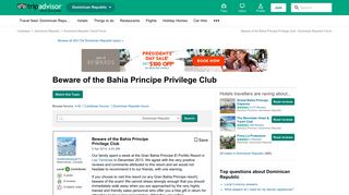Beware of the Bahia Principe Privilege Club - Dominican Republic ...
