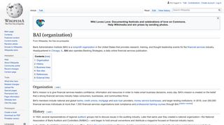 BAI (organization) - Wikipedia