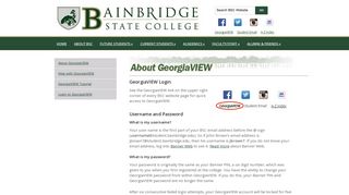 Bainbridge State College | GeorgiaVIEW Login