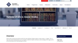Bachelor of Arts in Islamic Studies – Islamic Online University