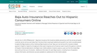 Baja Auto Insurance Reaches Out to Hispanic Consumers Online