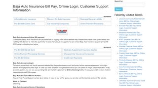 Baja Auto Insurance Bill Pay, Online Login, Customer Support ...
