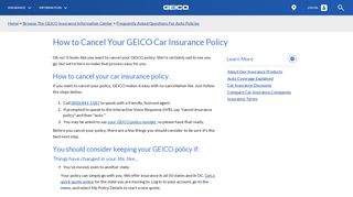 How to Cancel Your GEICO Car Insurance Policy | GEICO