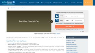 Bajaj Allianz Investment Plan - Future Gain - Review, Details, Benefits