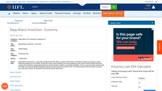 Bajaj Allianz InvestGain - Economy - IIFL - BSE/NSE, India Stock ...