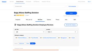 Working at Bajaj Allianz Staffing Solution: Employee Reviews | Indeed ...