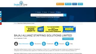 Bajaj Allianz Staffing Solutions Limited - Zauba Corp