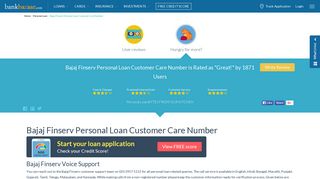 Bajaj Finserv Personal Loan Customer Care - 24x7 Toll Free Number