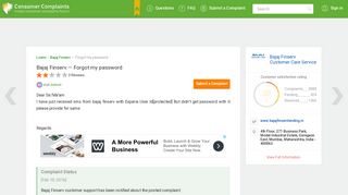 Bajaj Finserv — Forgot my password