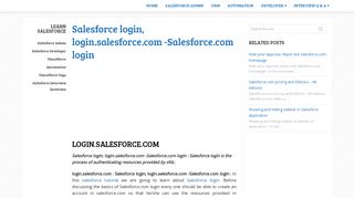Salesforce login, login.salesforce.com -Salesforce.com login