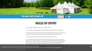 Rules of Entry » The Great British Bake Off