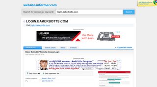 login.bakerbotts.com at WI. Baker Botts LLP Remote Access Login