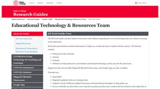 CANVAS - Research Guides - Baker College