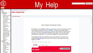 Baker College Email - My Help - Google Sites