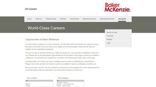 Baker McKenzie Job Board - cvMail