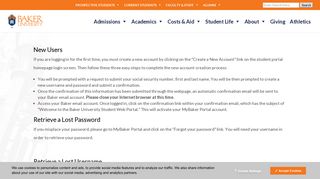 Portal Help - Baker University
