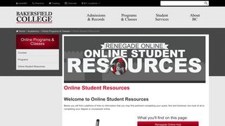 Online Student Resources | Bakersfield College