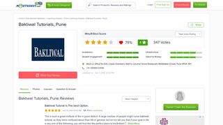 BAKLIWAL TUTORIALS - PUNE Reviews, Coaching classes Review ...