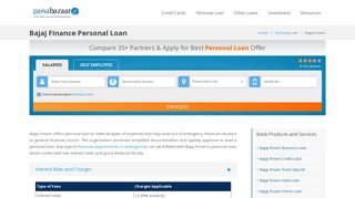 Bajaj Finserv Personal Loan - Interest Rates, Eligibility, Apply Online