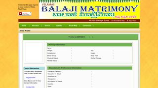 Balajimatrimony.com is absolutely Free Indian Matrimonial Website for ...