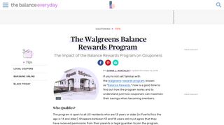 The Walgreens Balance Rewards Program - The Balance Everyday