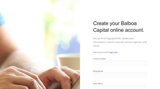 Create Your Balboa Capital Online Account | It's Fast, Easy And Free