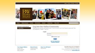 User Login - Baldwin Wallace University
