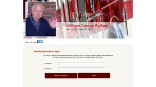 William Balfour Login - PORT HOPE, Ontario | Ross Funeral Chapel ...