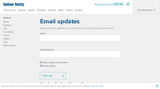 Email updates - Services - Balfour Beatty plc