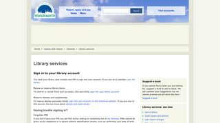 Sign in to your library account | Library services | Wandsworth Council