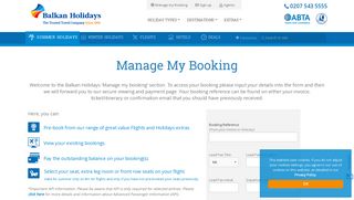 Manage my booking | Balkan Holidays