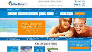 Balkan Holidays Travel Agents Web Portal