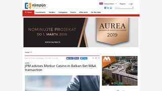 eKapija | JPM advises Merkur Casino in Balkan Bet M&A transaction