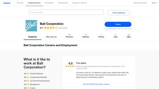 Ball Corporation Careers and Employment | Indeed.com
