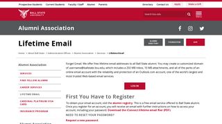 Lifetime Email | Ball State University