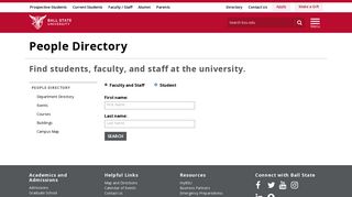 People Directory | Ball State University