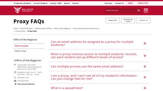 Proxy FAQs | Ball State University