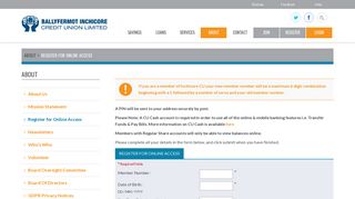 Register for Online Access - Ballyfermot Inchicore Credit Union