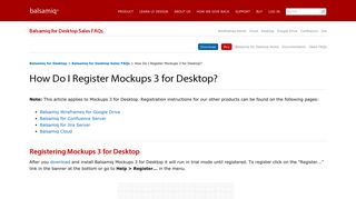 How Do I Register Mockups 3 for Desktop? - Support - Balsamiq