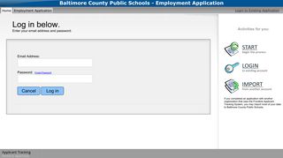 Baltimore County Public Schools - Employment Application