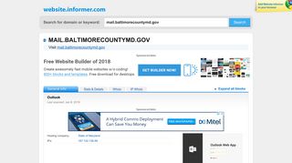mail.baltimorecountymd.gov at Website Informer. Outlook. Visit Mail ...