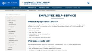 Employee Self-Service | Student Employment Services