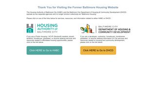 Baltimore Housing - Welcome