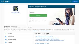 The Baltimore Sun: Login, Bill Pay, Customer Service and Care Sign-In