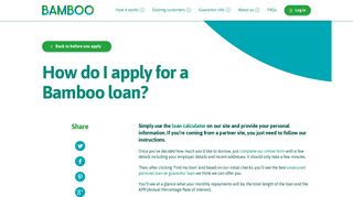 How do I apply for a Bamboo loan? - Bamboo Loans