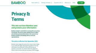 Privacy & Terms | Bamboo Loans