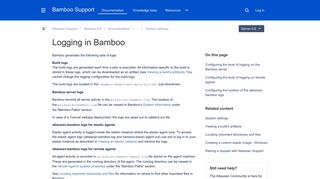Logging in Bamboo - Atlassian Documentation