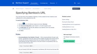 Specifying Bamboo's URL - Atlassian Documentation