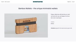 Bamboo Wallets - the unique minimalist wallets by Obrary — Kickstarter
