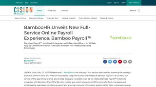BambooHR Unveils New Full-Service Online Payroll Experience ...